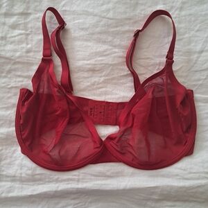 CUUP Red Plunge Bra Size 34H